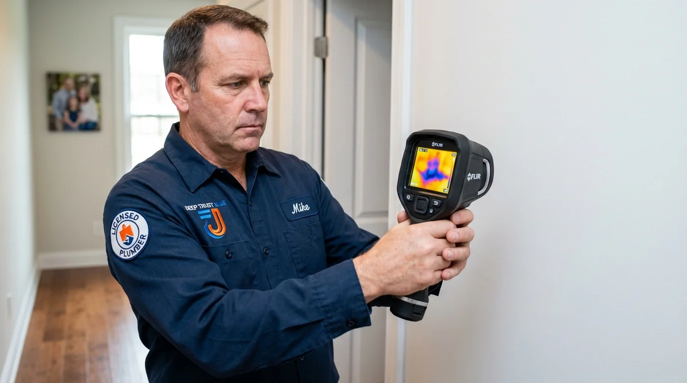 Thermal imaging leak detection by Johns Plumbing LLC in Hudson